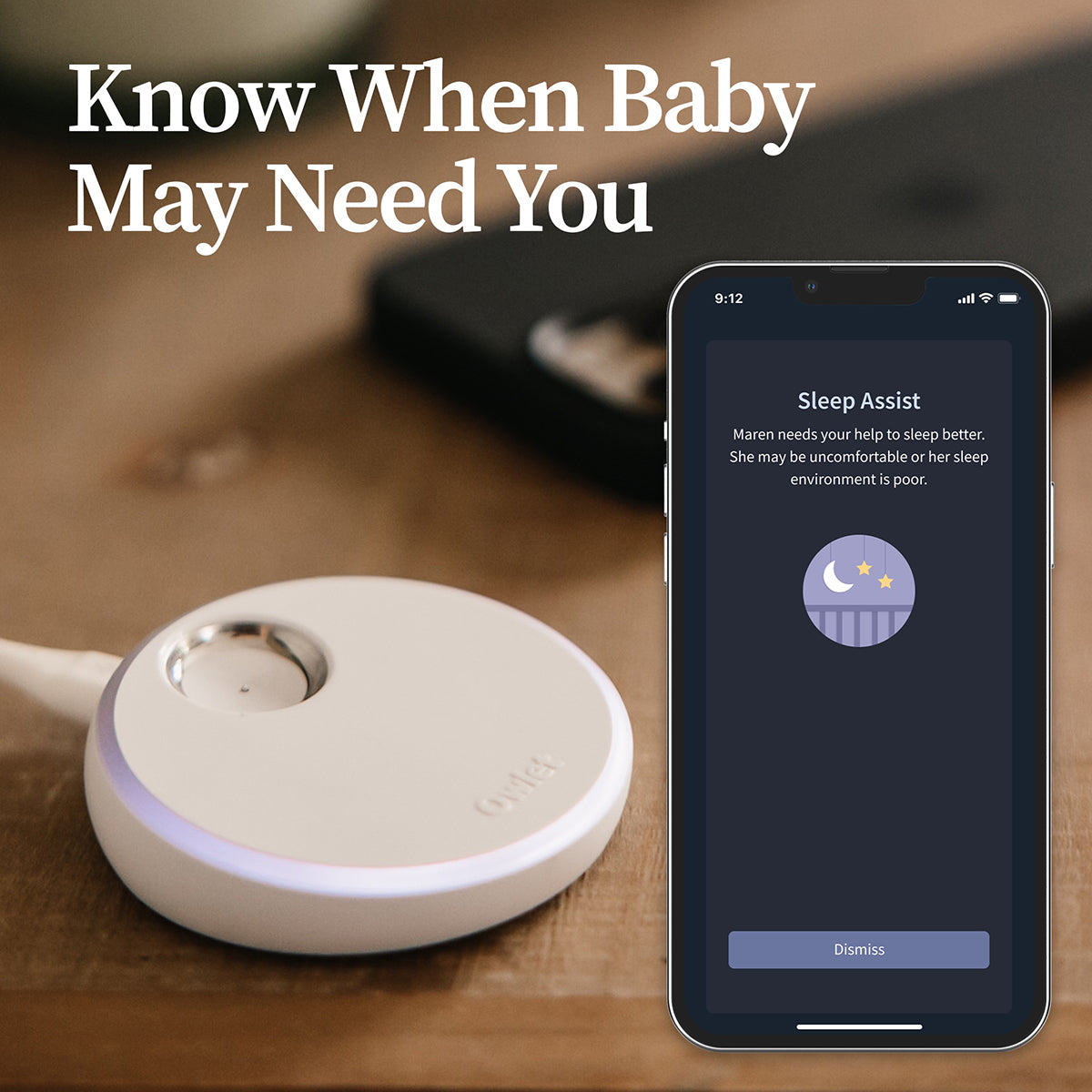 Owlet Cam 2 & Dream Sock Duo Smart Baby Monitoring System - Dusty Rose