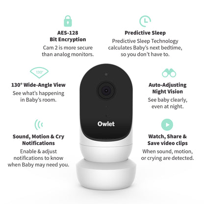 Owlet Cam 2 Smart HD Video Baby Monitor - Bedtime Blue