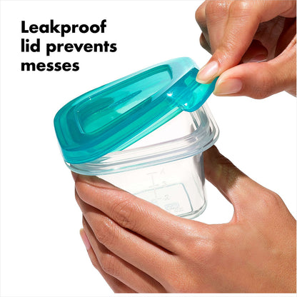 OXO Tot Silicone Freezer Storage Containers, 4 oz - Teal