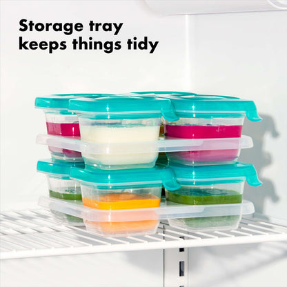 OXO Tot Silicone Freezer Storage Containers, 4 oz - Teal