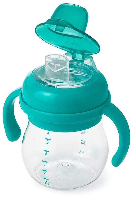 OXO Tot Transitions Soft Spout Sippy Cup with Handles, 6 oz - Teal