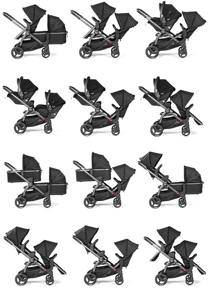 Peg Perego YPSI + Primo Viaggio 4-35 Nido Twin Travel System Bundle - Mon Amour