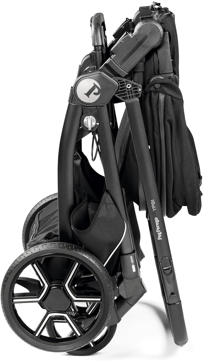 Peg Perego Ypsi Double Stroller Bundle - True Black