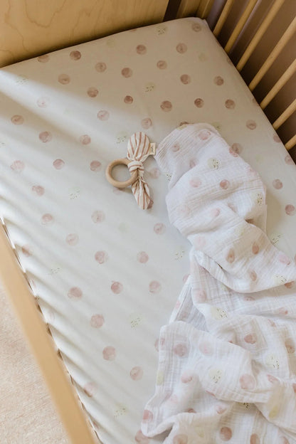 Petit Pehr Organic Crib Sheet - Luna Dawn (Pink)