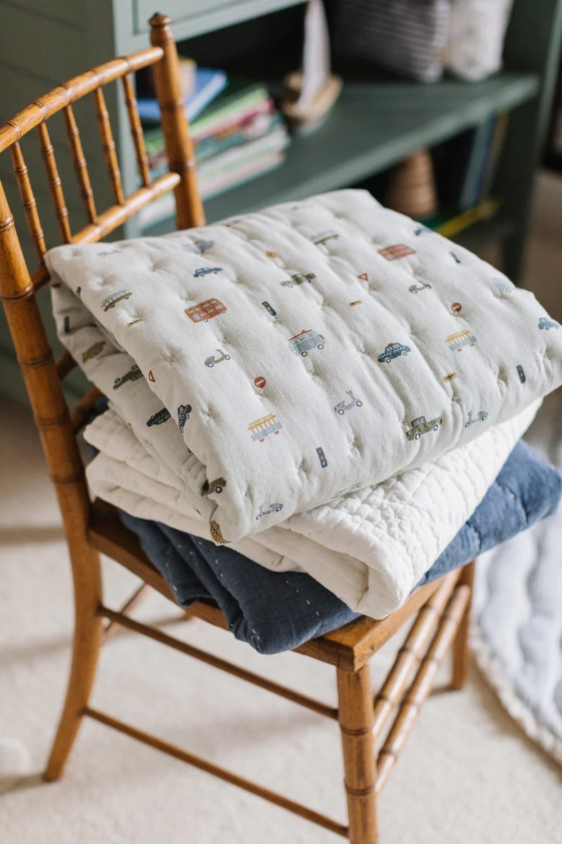 Petit Pehr Quilted Chambray Blanket - Rush Hour