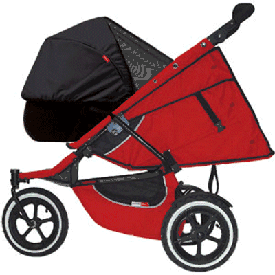 Phil & Teds Peanut Bassinet for Classic / Sport / Dash / Explorer / Hammerhead in Black/Red