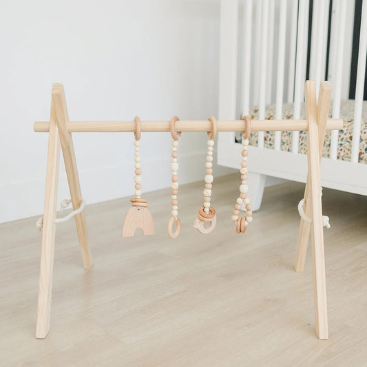 Poppyseed Play Wooden Baby Gym - Natural / Natural Wood Toys