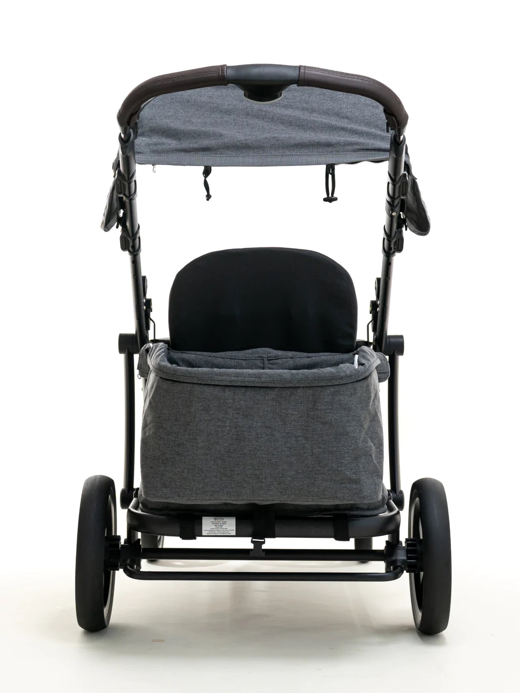 Pronto One (2 Seater) Stroller Wagon - Black Frame / Brown Melange