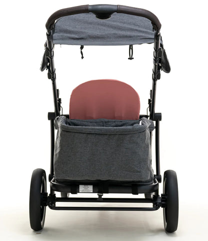 Pronto One (2 Seater) Stroller Wagon - Black Frame / Ginger Pink