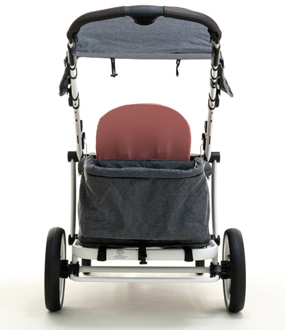 Pronto One (2 Seater) Stroller Wagon - White Frame / Ginger Pink