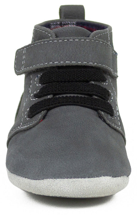 Robeez First Kicks Thiago - Charcoal, 6-9 months