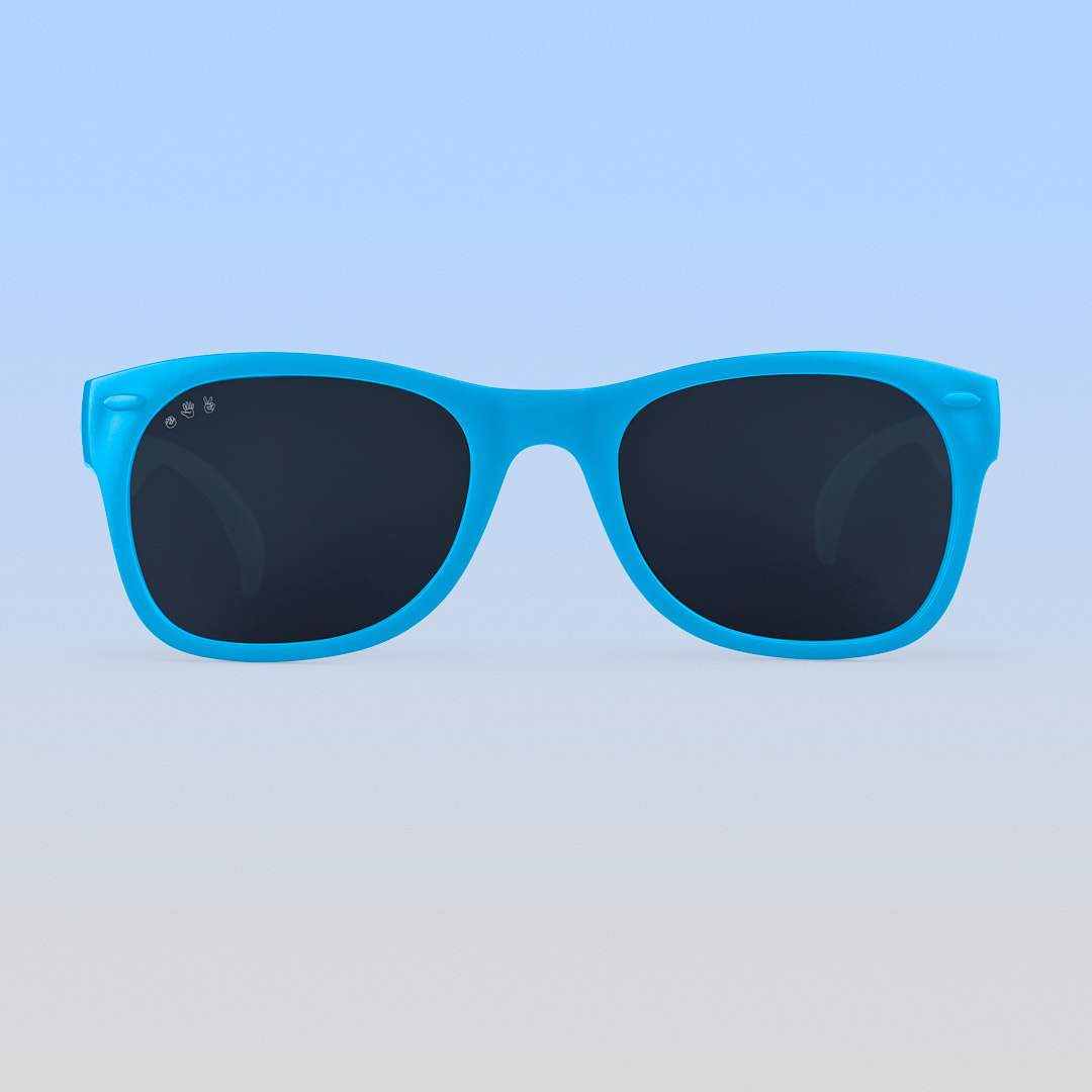 Roshambo Eyewear Polarized Baby Sunglasses - Wayfarer - Blue / Grey (0-2 years)