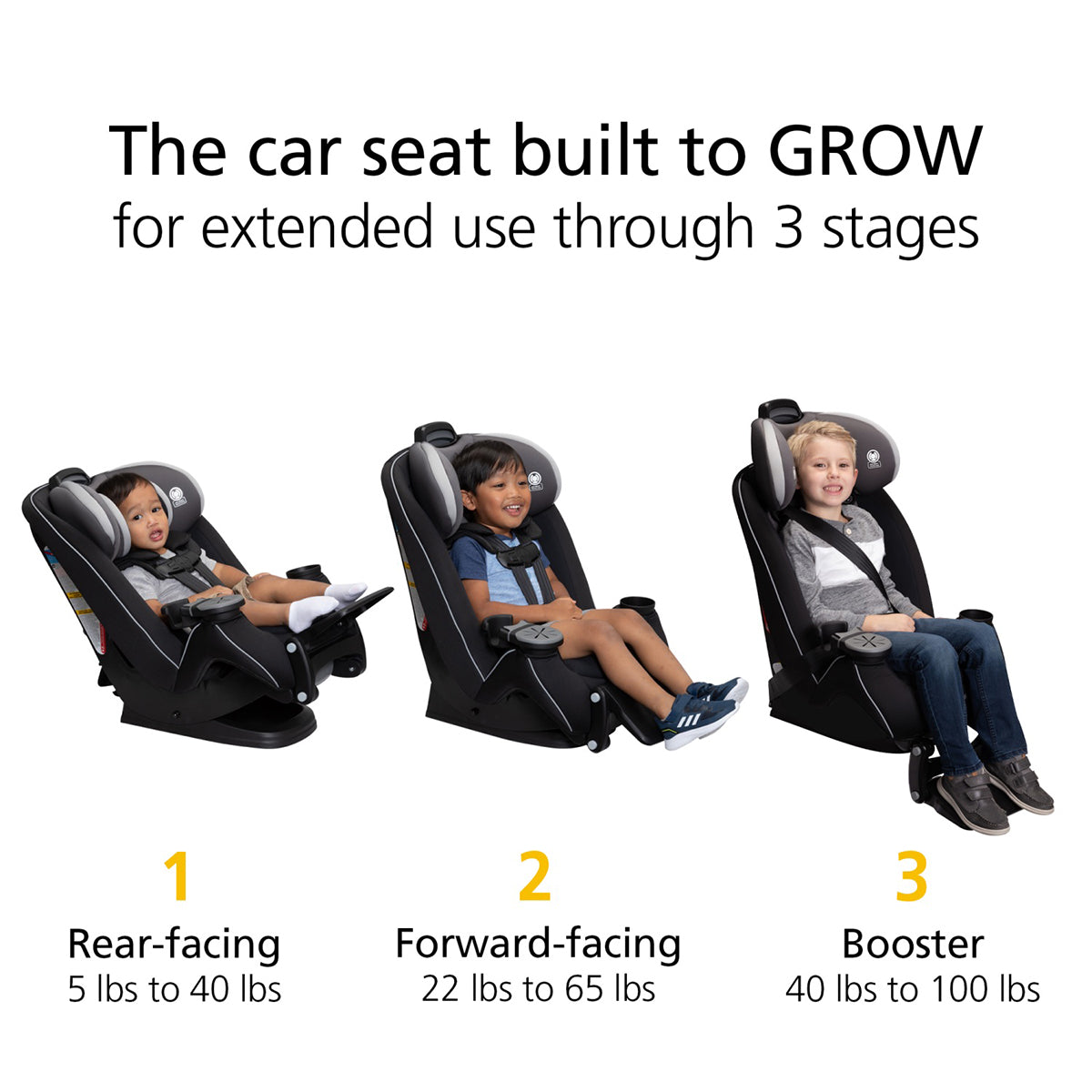 Safety 1st Grow and Go Extend 'n Ride LX All-in-One Convertible Car Seat - Mine Shaft