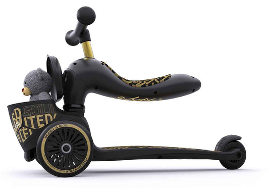 Scoot & Ride Highwaykick 1 Convertible Scooter - Black / Gold Limited Edition