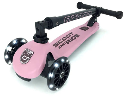 Scoot & Ride HighwayKick3 LED Scooter - Rose