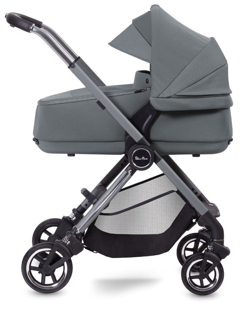 Silver Cross Dune Stroller + Compact Bassinet - Glacier