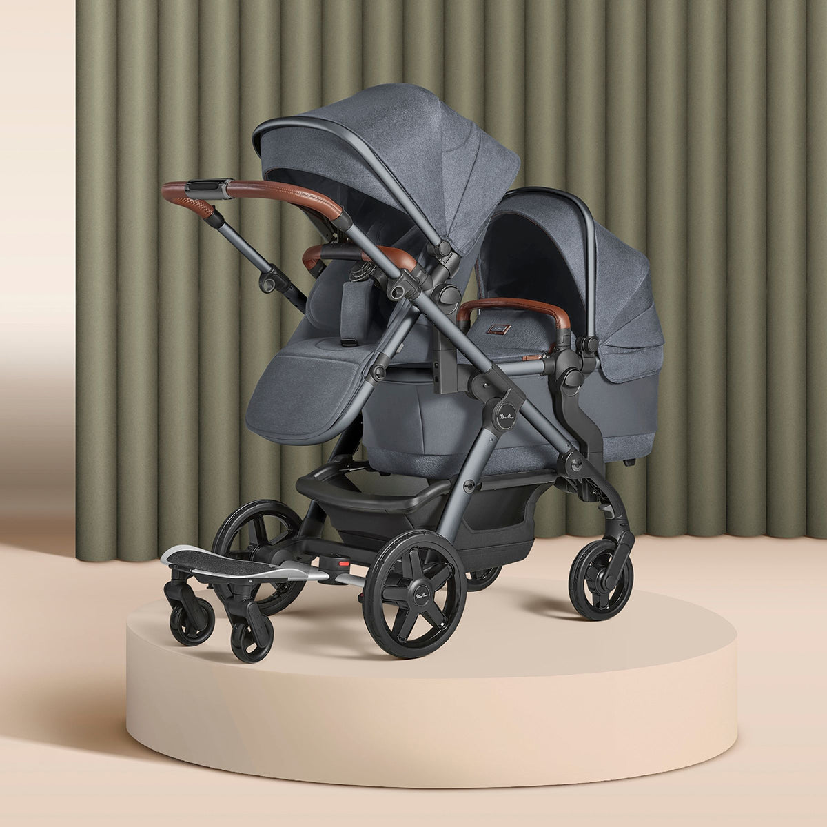 Silver Cross Wave Single-to-Double Stroller - Lunar