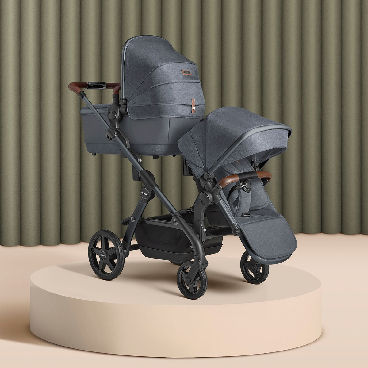 Silver Cross Wave Single-to-Double Stroller - Lunar