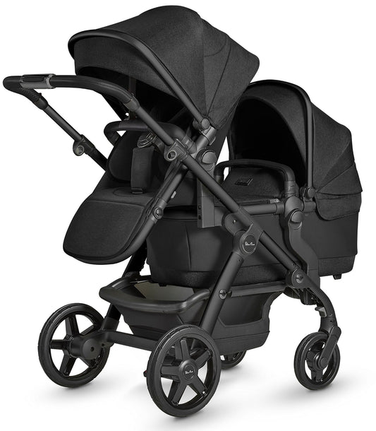 Silver Cross Wave Single-to-Double Stroller - Onyx