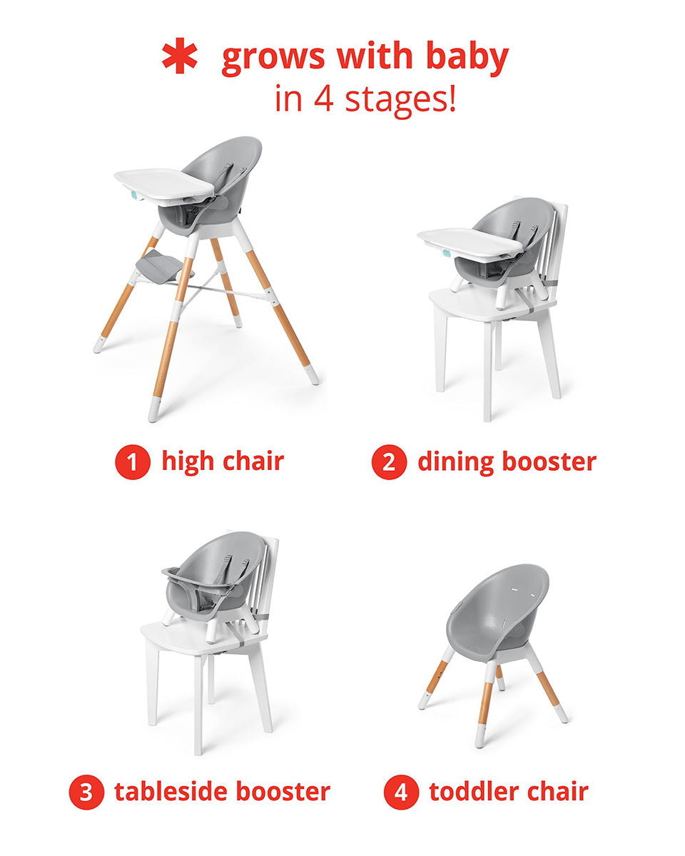 Skip Hop EON 4-in-1 High Chair - Grey / White