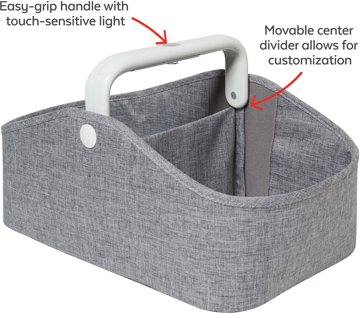 Skip Hop Nursery Style Light-Up Diaper Caddy - Grey