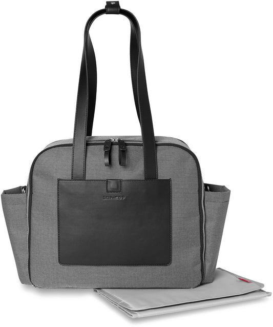 Skip Hop Madison Square Diaper Tote - Black/White Grid