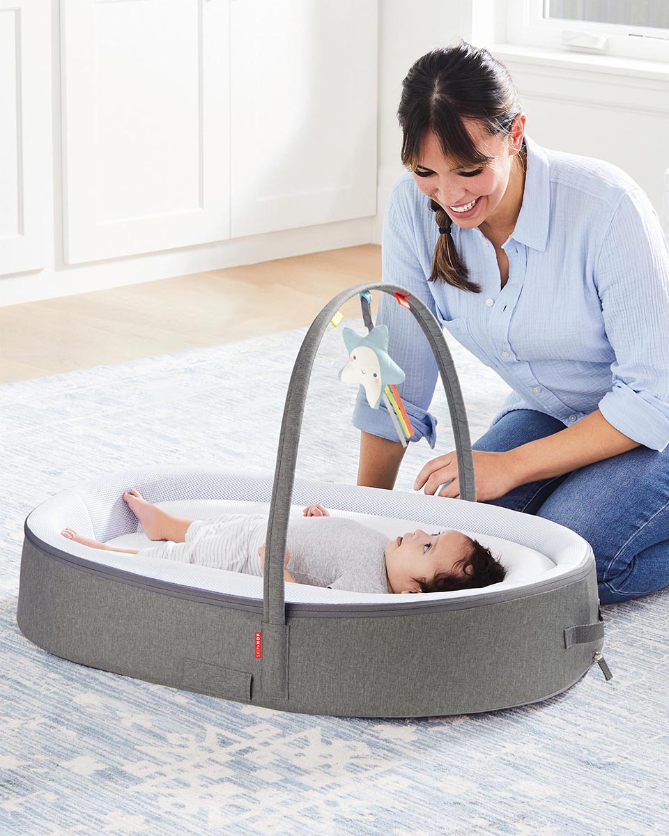 Skip Hop Playful Retreat Baby Nest - Grey Melange