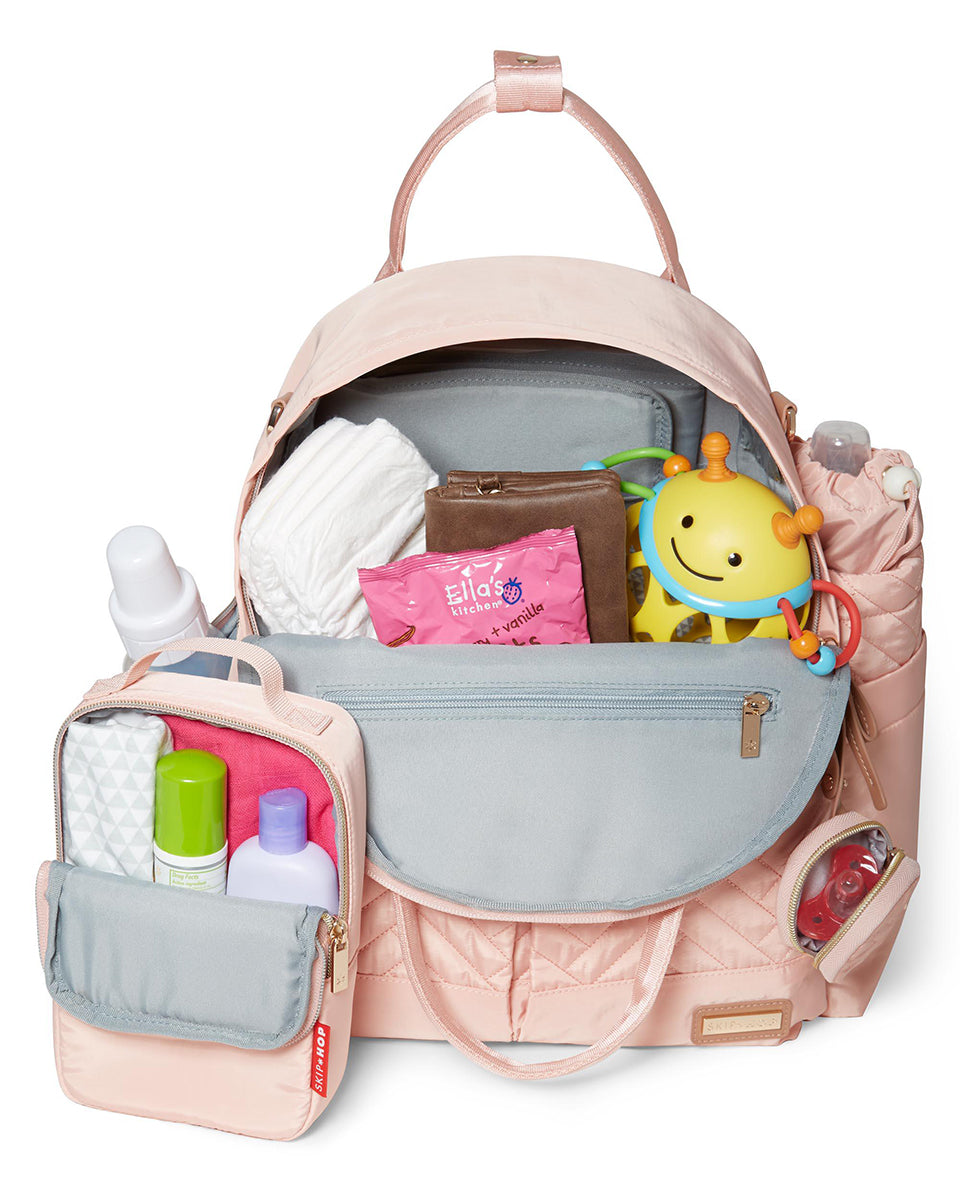 Skip Hop Suite 6-In-1 Diaper Backpack Set - Blush