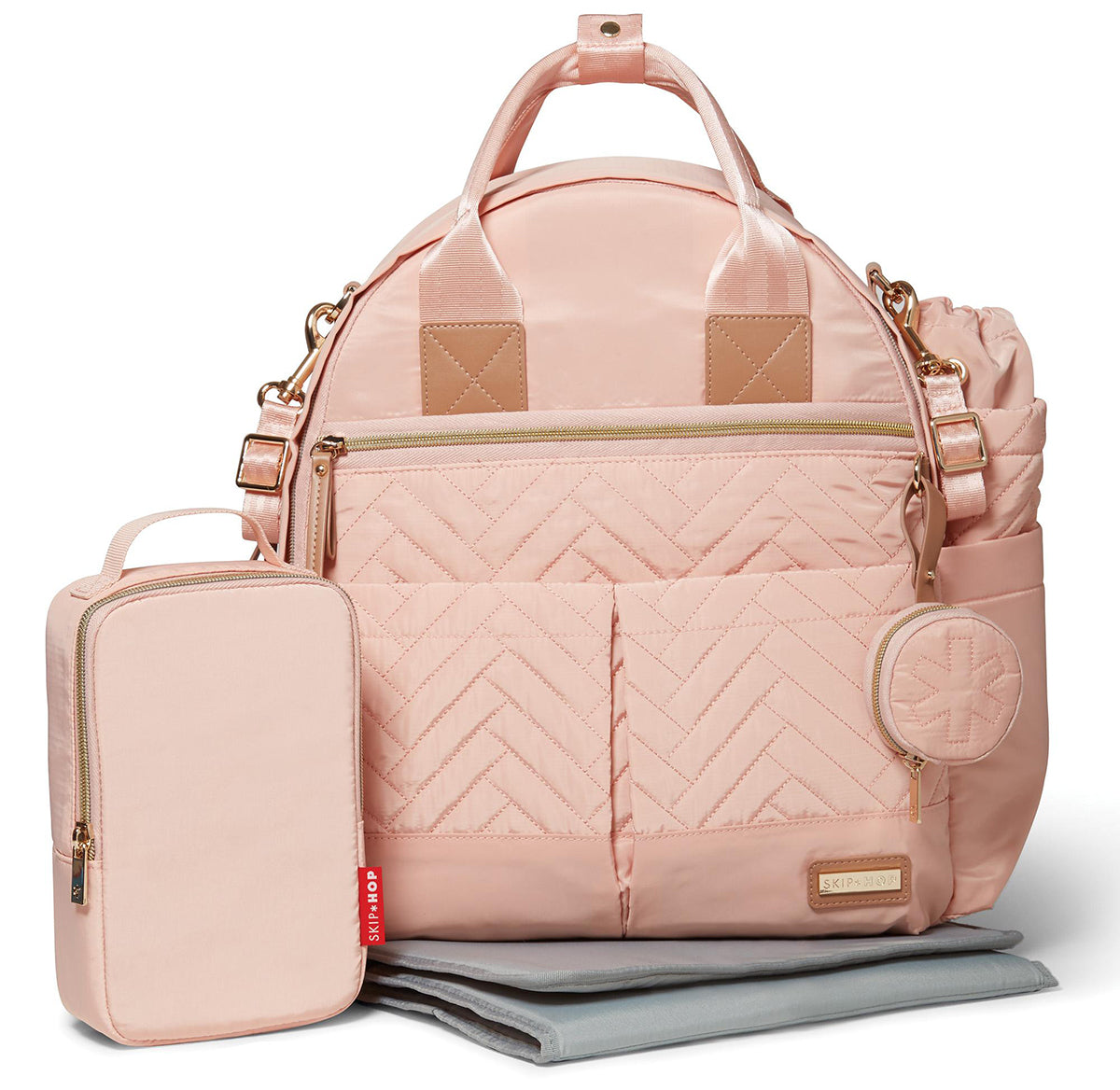 Skip Hop Suite 6-In-1 Diaper Backpack Set - Blush