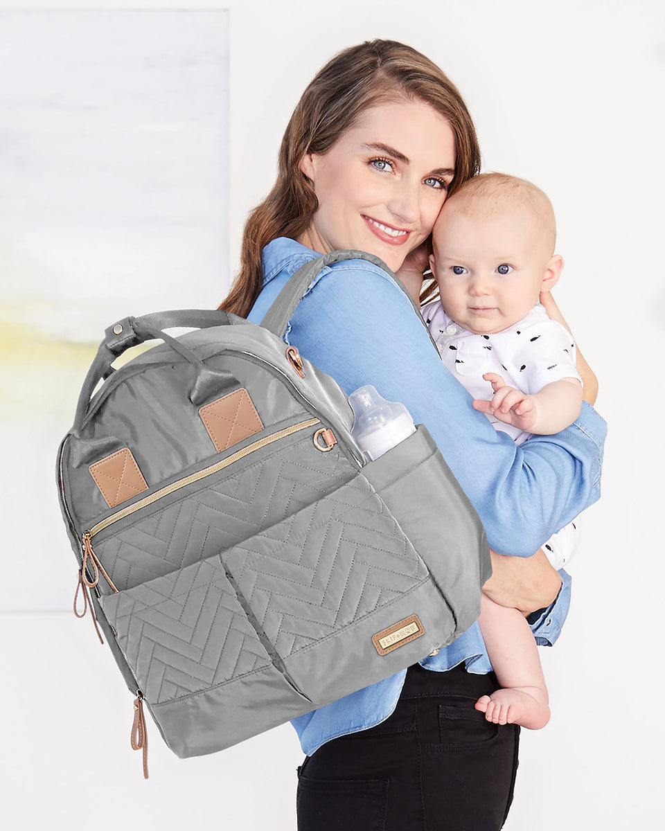 Skip Hop Suite 6-In-1 Diaper Backpack Set - Dove