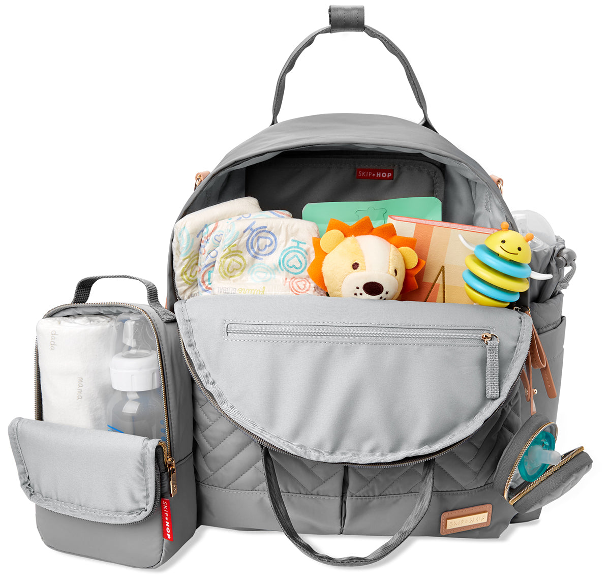 Skip Hop Suite 6-In-1 Diaper Backpack Set - Dove