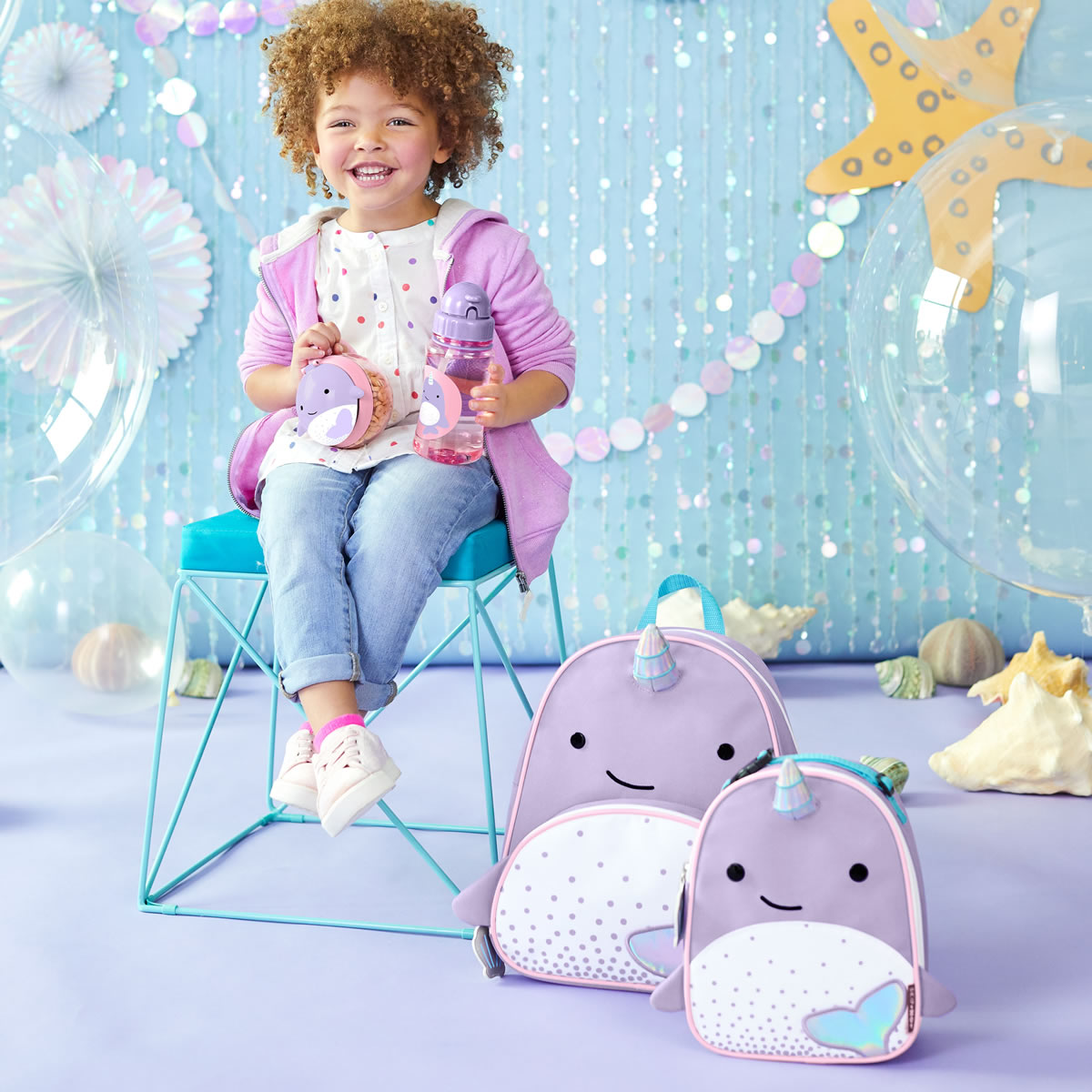 Skip Hop Zoo Pack Kid Backpack - Narwhal