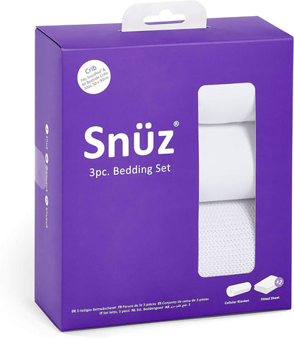 Snuz 3 Piece SnuzPod Crib Bedding Set - White