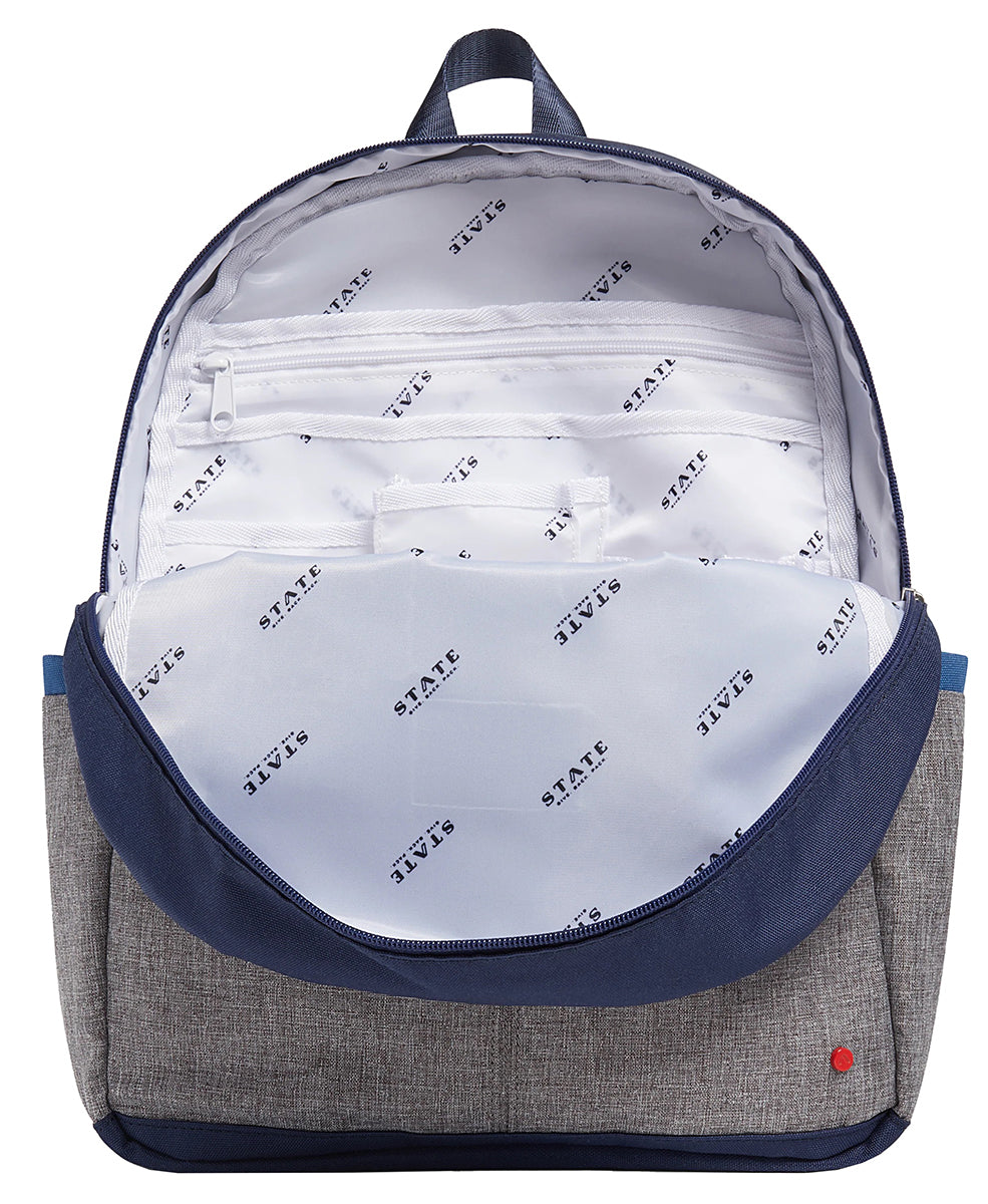 State Bags Kane Kids Backpack - Navy / Heather Gray