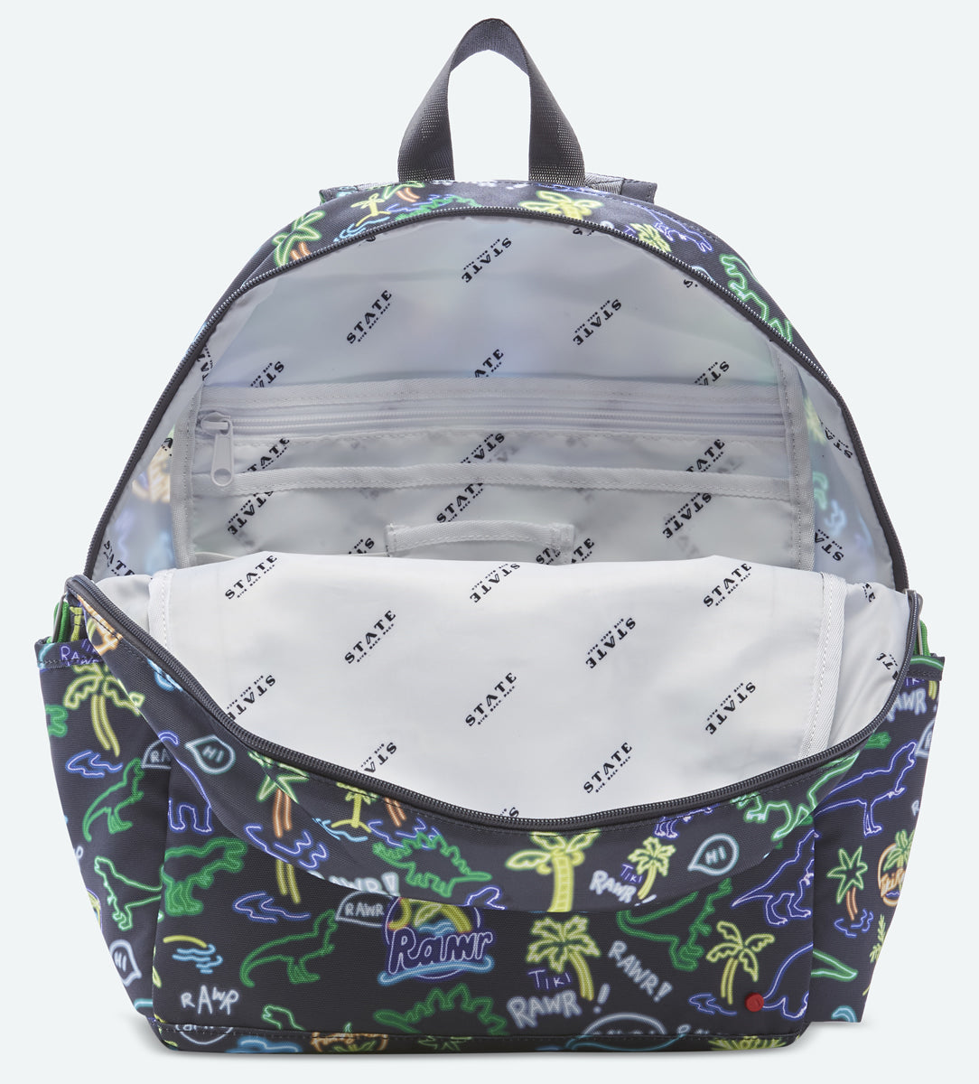 State Bags Kane Kids Backpack - Neon Dino