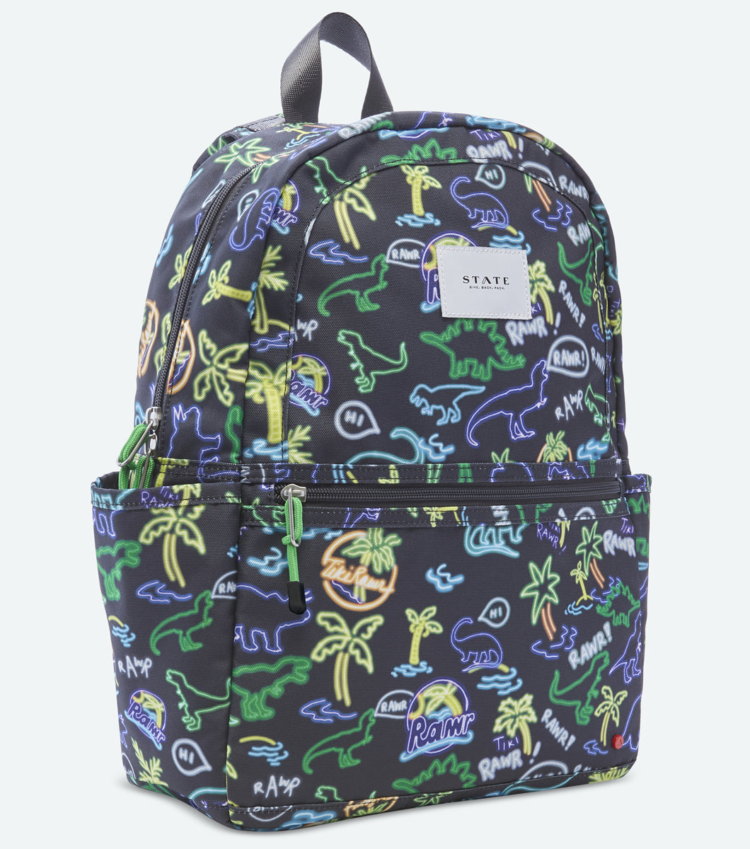 State Bags Kane Kids Backpack - Neon Dino