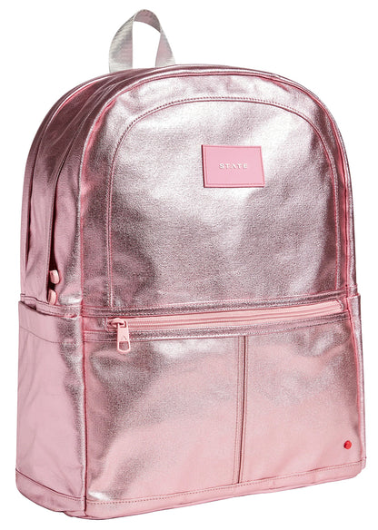 State Bags Kane Kids Large Backpack - Metallic Pink / Silver