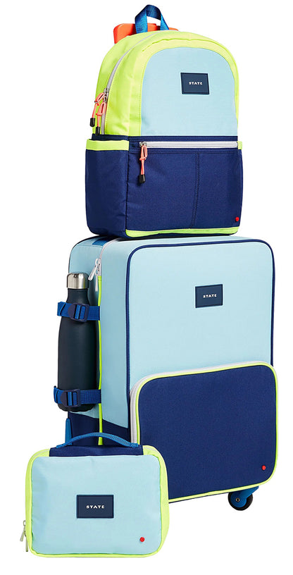 State Bags Kane Kids Travel Backpack - Navy/Neon