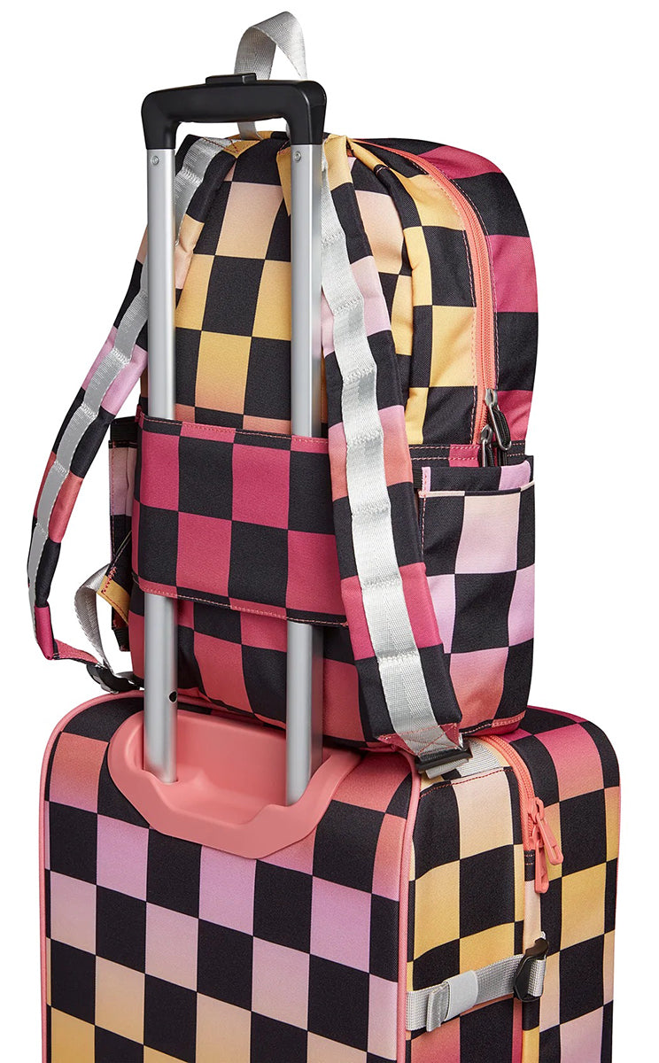 State Bags Kane Kids Travel Backpack - Pink Checkerboard