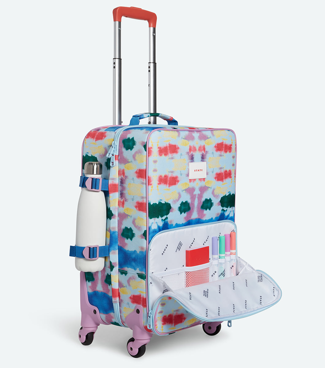 State Bags Logan Kids Suitcase - Rainbow Tie Dye