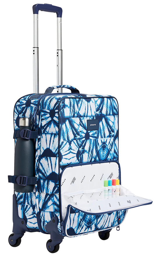 State Bags Logan Suitcase - Indigo Patchwork