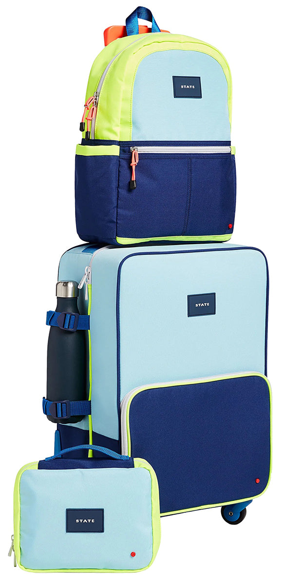 State Bags Logan Suitcase - Navy / Neon