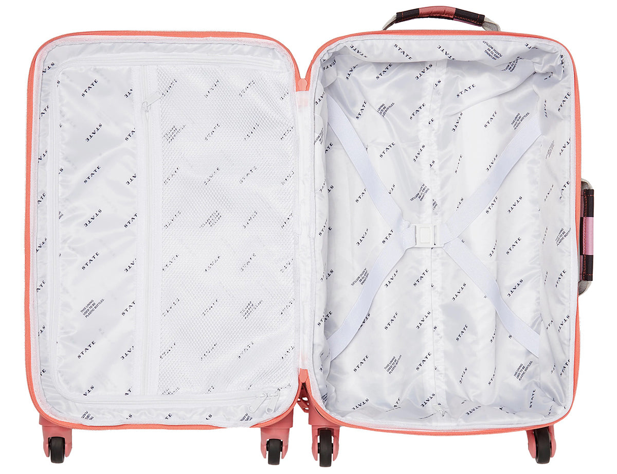 State Bags Logan Suitcase - Pink Checkerboard