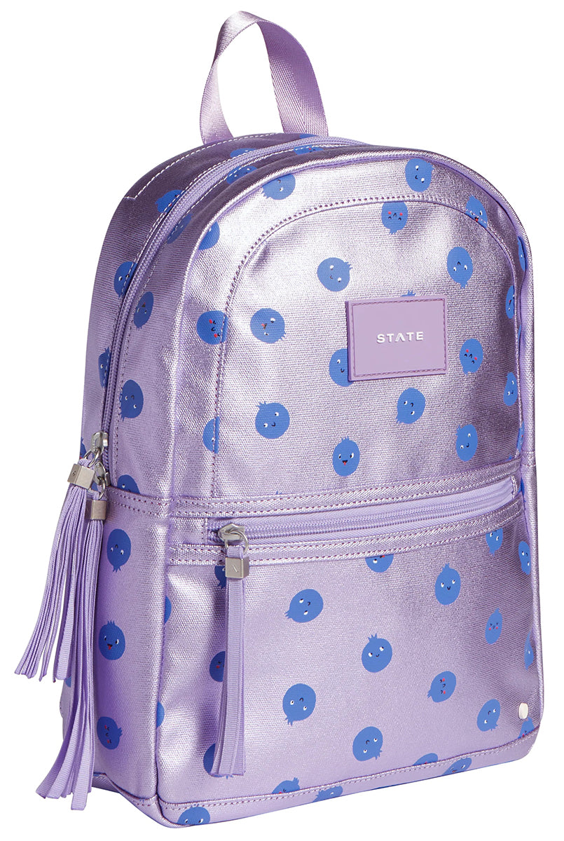 State Bags Mini Kane Kids Backpack - Metallic Blueberries