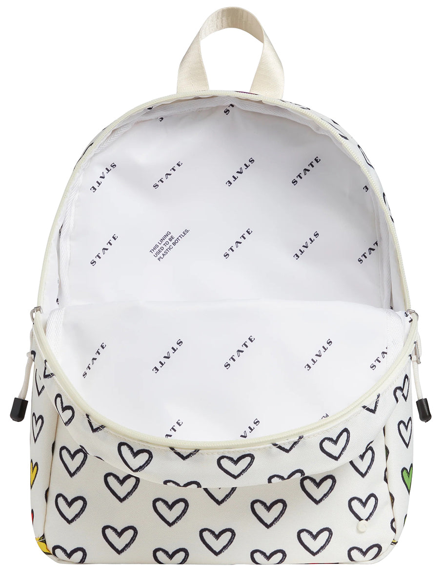 State Bags Mini Kane Kids Travel Backpack - Rainbow Hearts