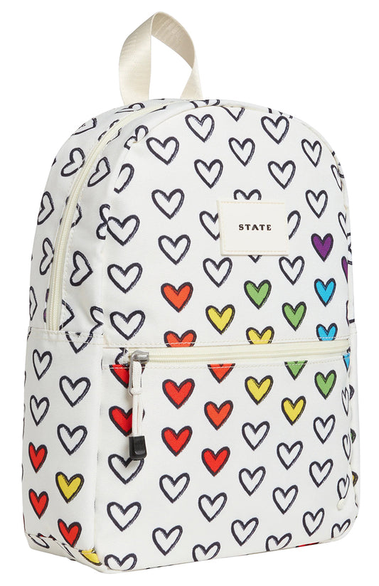 State Bags Mini Kane Kids Travel Backpack - Rainbow Hearts