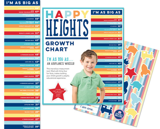 Sticky Bellies Happy Heights Growth Chart - Boy