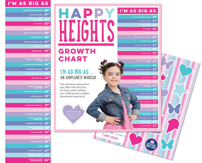 Sticky Bellies Happy Heights Growth Chart - Girl