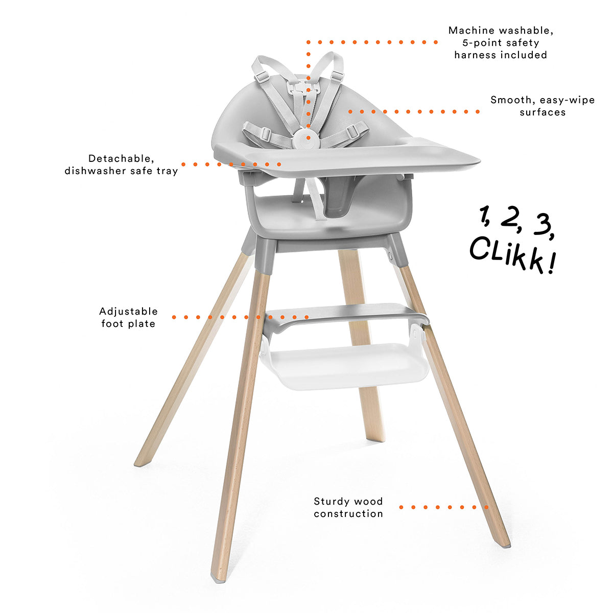 Stokke Clikk High Chair - Fjord Blue