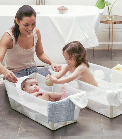 Stokke Flexi Bath Heat Sensitive Tub + Newborn Support - Sandy Beige